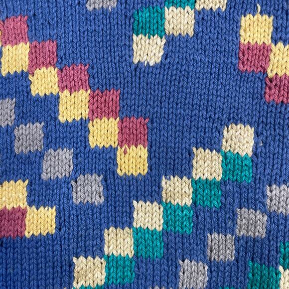 The Territory Ahead Vintage Y2K Chunky Knit Cotton Geometric Cardigan Sweater M - Picture 8 of 10